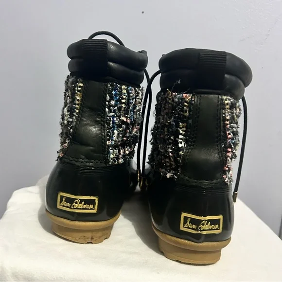 Sam Edelman Caldwell rain, boots, black, and multicolor! - Picture 10 of 14